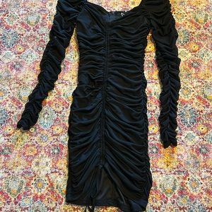 Windsor black long sleeve mini dress